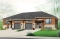 front - BASE MODEL - Modern duplex house plan with garage,up to 3 bedrooms per unit, large shower, great kitchen island - Sullivan