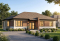 front - BASE MODEL - 3 bedroom modern house plan, open living space, affordable to build, great look - Lotus 2