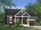 Color version 2 - Front - One-car garage ranch style bungalow, 2 bedrooms, kitchen,  dining and living room at the back of the house - Hazelwood