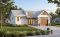 front - BASE MODEL - Scandinavian inspired house plan, open floor plan, 2 bedrooms, unfinished basement, one-car garage - Urban Valley 2