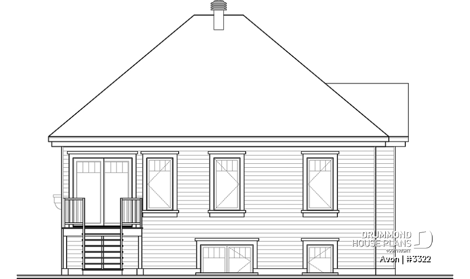 rear elevation - Avon