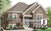 front - BASE MODEL - Affordable 3 to 4 split level house plan with a one-bedroom basement appartment - Avon 2