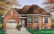 front - BASE MODEL - Split-entry house plan with 2 bedrooms, unfinished daylight basement - Bellsima