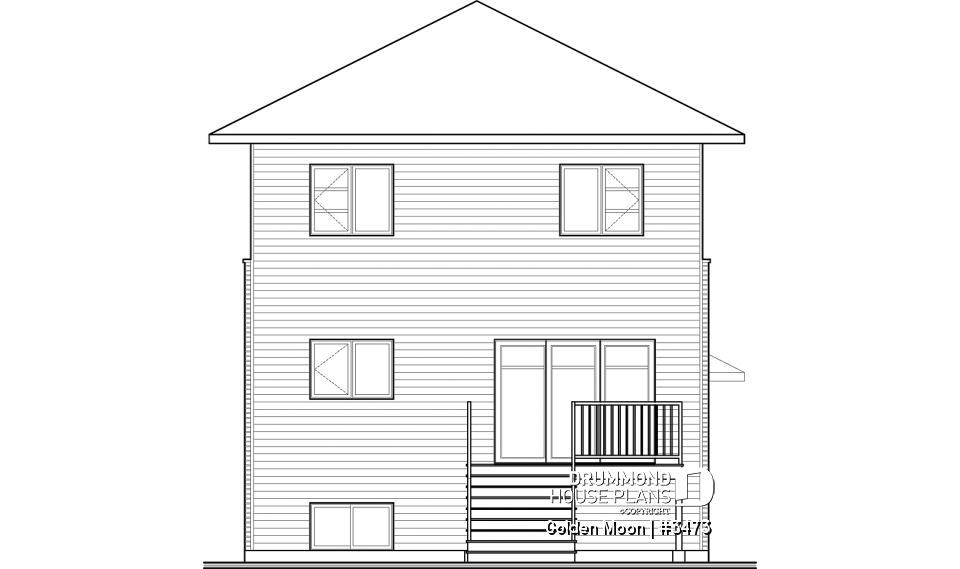 rear elevation - Golden Moon