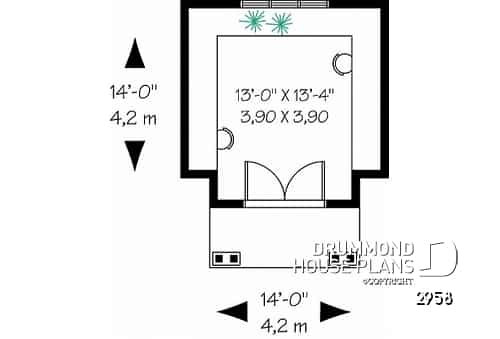 1st level - Garden shed plan - Cordoniere