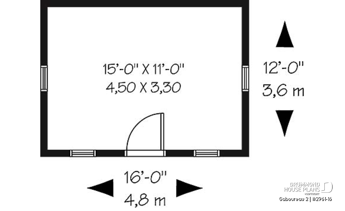 1st level - Small garden shed plan, easy to build and affordable! - Gaboureau 2