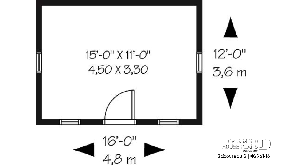 1st level - Small garden shed plan, easy to build and affordable! - Gaboureau 2