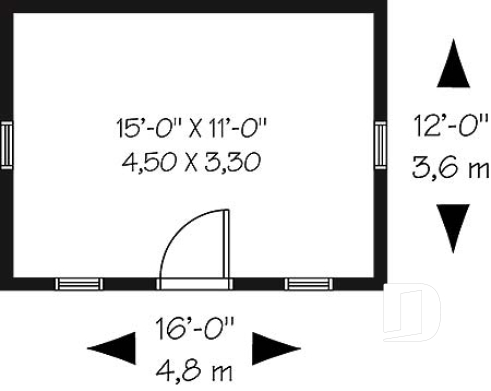 1st level - Small garden shed plan, easy to build and affordable! - Gaboureau 2