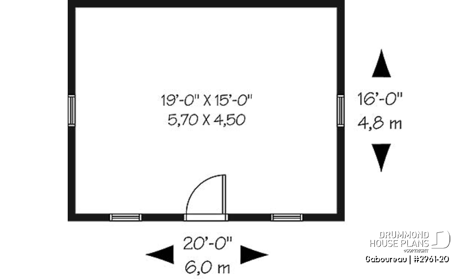 1st level - Affordable garden shed plan - Gaboureau