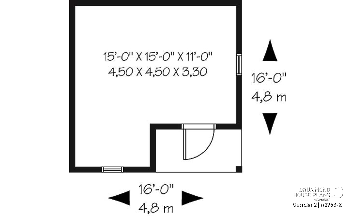 1st level - Garden shed plan with lots of storage - Oustalet 2