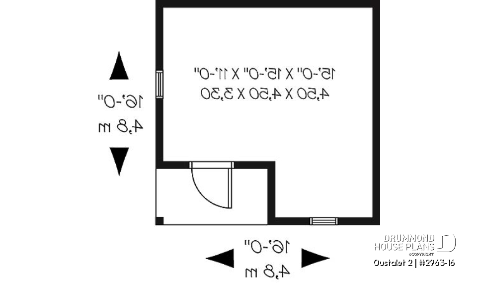1st level - Garden shed plan with lots of storage - Oustalet 2