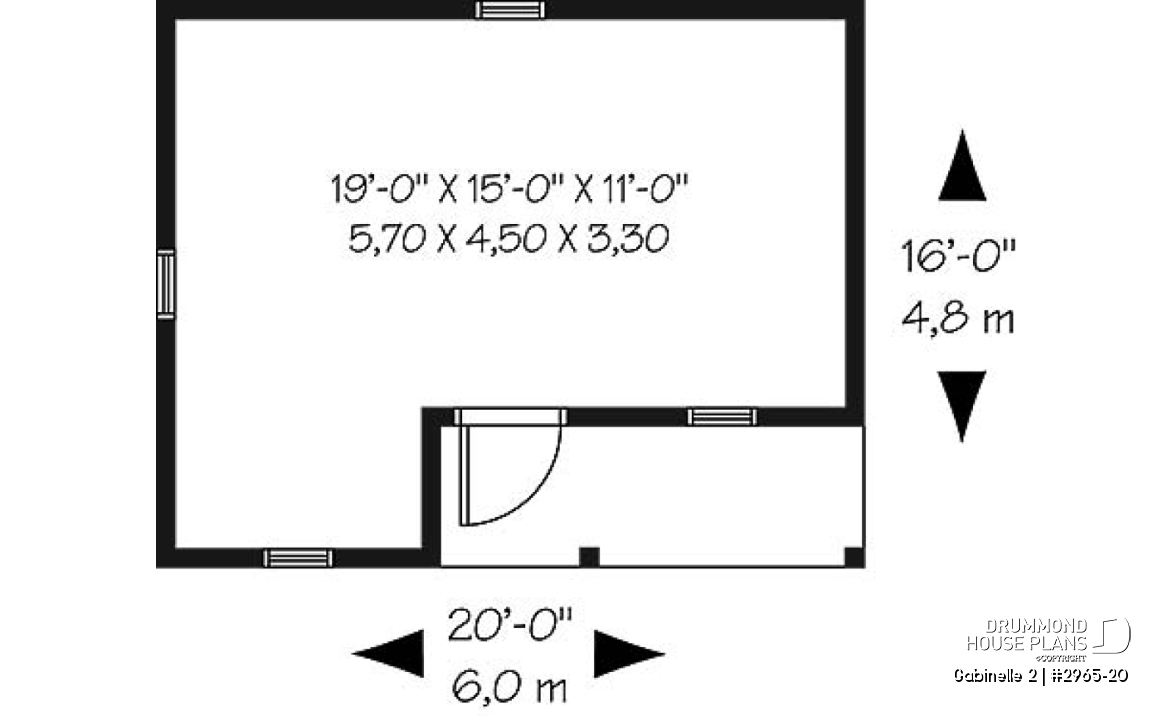 1st level - Economical garden shed plan - Gabinelle 2