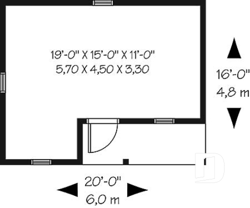 1st level - Economical garden shed plan - Gabinelle 2