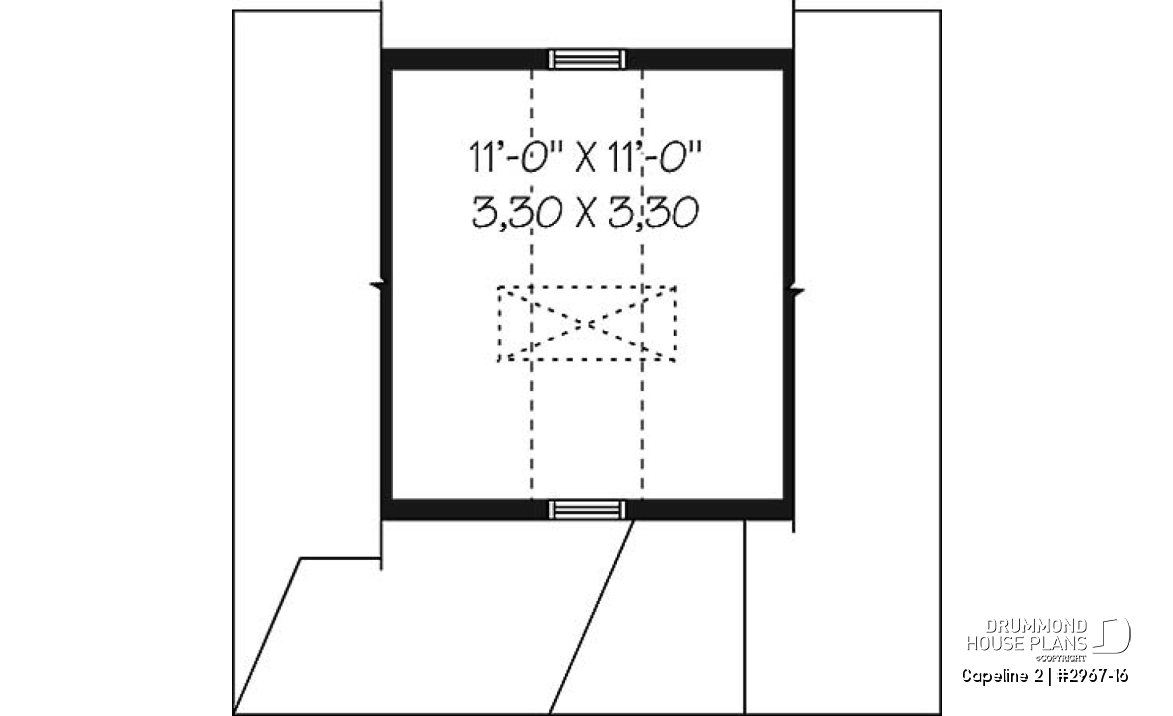 2nd level - Affordable garden shed plan with storage in attic - Capeline 2