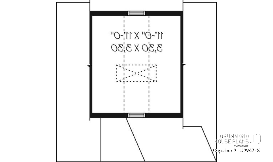 2nd level - Affordable garden shed plan with storage in attic - Capeline 2