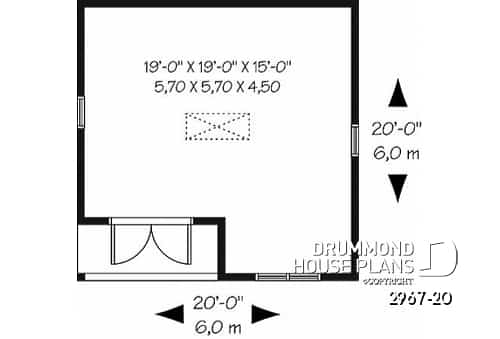 1st level - Garden shed plan with storage in attic - Capeline