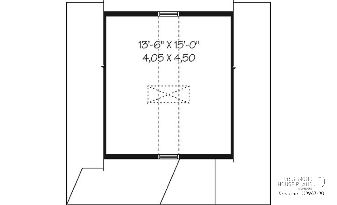 2nd level - Garden shed plan with storage in attic - Capeline
