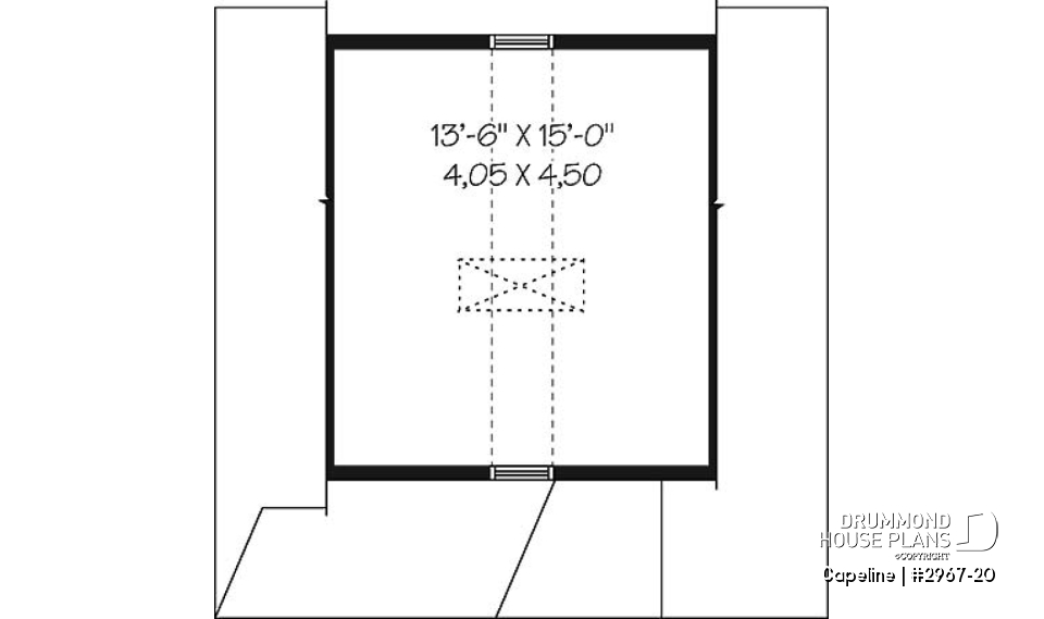 2nd level - Garden shed plan with storage in attic - Capeline
