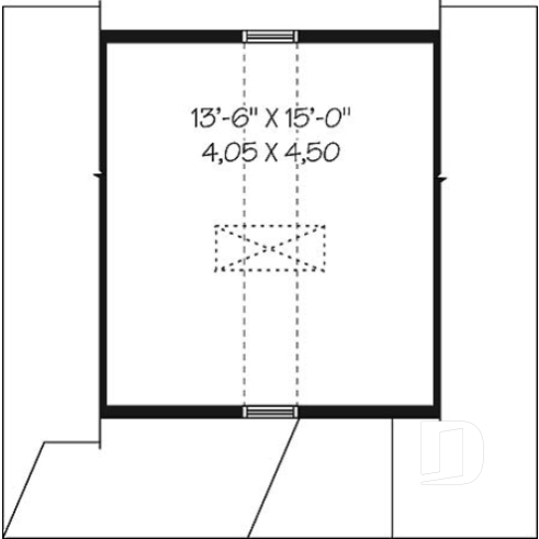 2nd level - Garden shed plan with storage in attic - Capeline